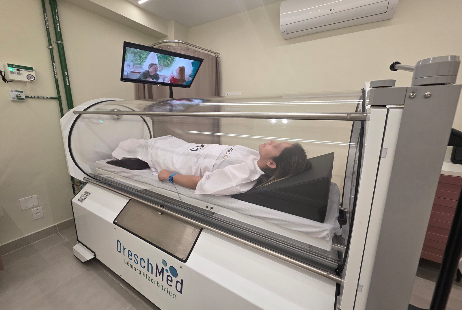 Cámara utilizada para el tratamiento de oxigenoterapia